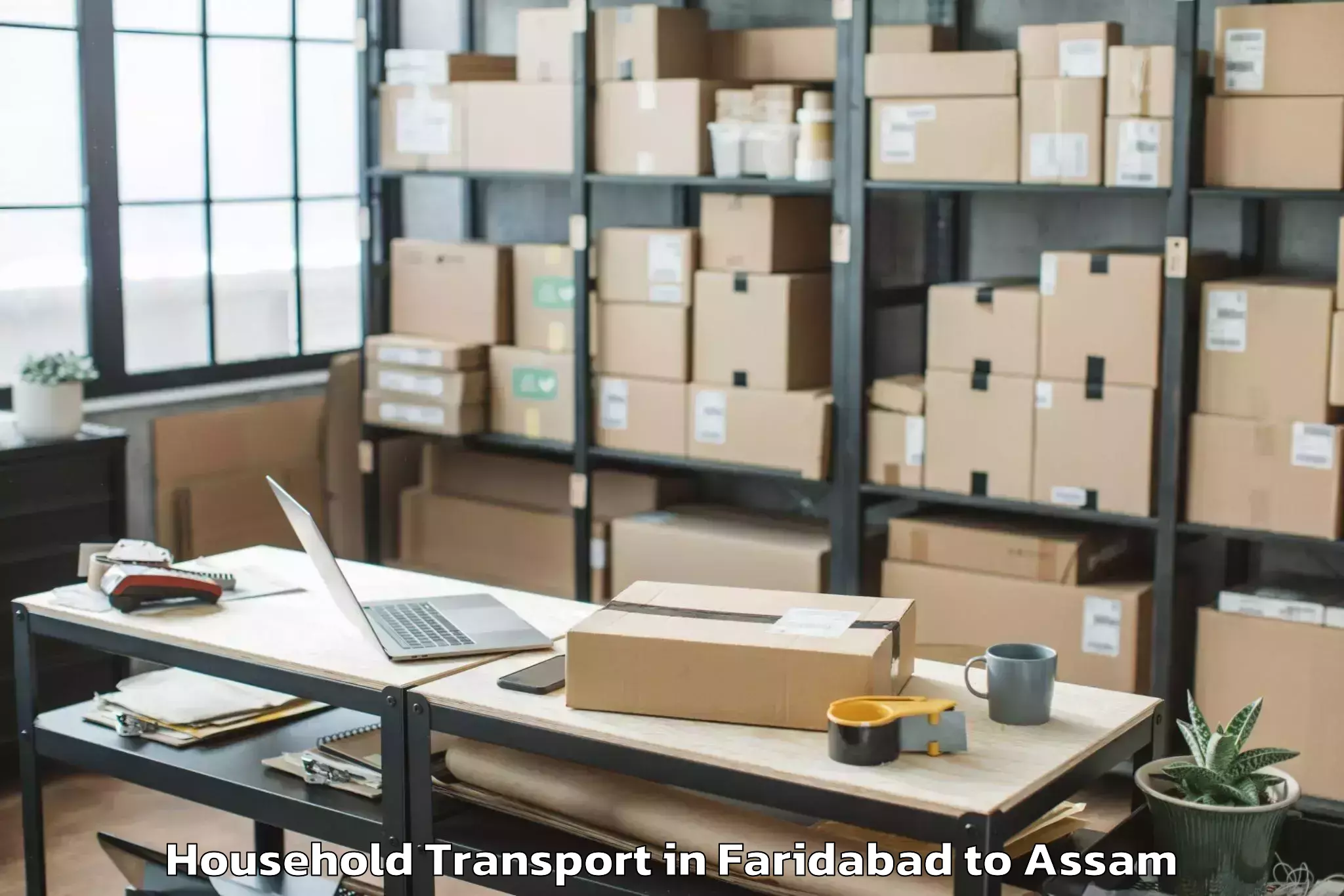 Book Faridabad to Lilabari Airport Ixi Household Transport Online